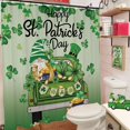 thumbnail image 2 of Newhomestyle St Patricks Day Shower Curtain, 72"X72" Shamrock Shower Curtain, St Patricks Day Bathroom Decor, 2 of 7