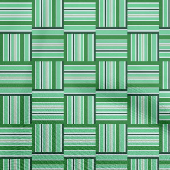 oneOone Polyester Lycra Green Fabric Geometric Quilting Supplies Print Sewing Fabric By The Yard 56 Inch Wide