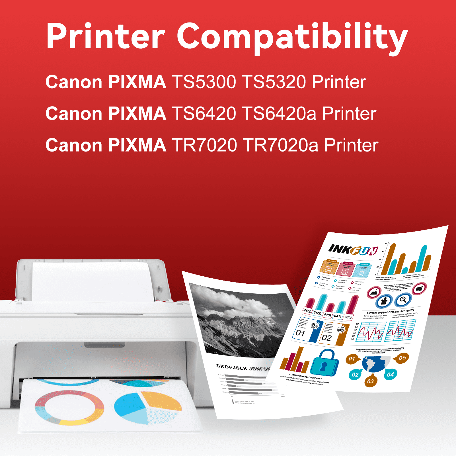 260XL Black Ink Compatible for Canon 260 Black Ink for Canon Ink 260 PG-260XL for TS6420 Printer (2 Black)