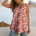 thumbnail image 6 of ClodeEU Women's Floral Print Sleeveless Blouse, Casual U Neck Tank Top for Summer O-Multicolor,Women's Plus XXXXXL, 6 of 7