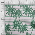 thumbnail image 2 of oneOone Polyester Spandex Rose Pink Fabric Tropical Plam Tree With Stripes Diy Clothing Quilting Fabric Print Fabric By Yard 56 Inch Wide, 2 of 4