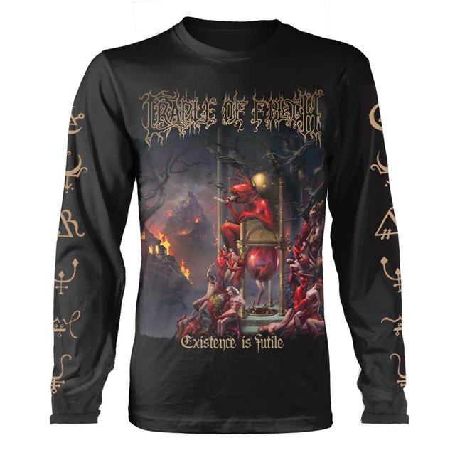 Cradle Of Filth - Camiseta Existence de Manga Larga para Adultos Unisex (Negro)