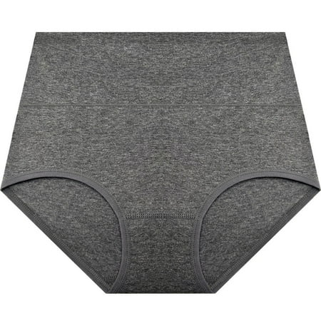 Popular Picks  Women s High Waist Plus Size Underwear  Comfortable Seamless  Breathable Cotton  Supportive  Everyday Casual  Leak-Proof  Elastic Waistband  Woman Plus Size Clothes | Dark Gray XXXL