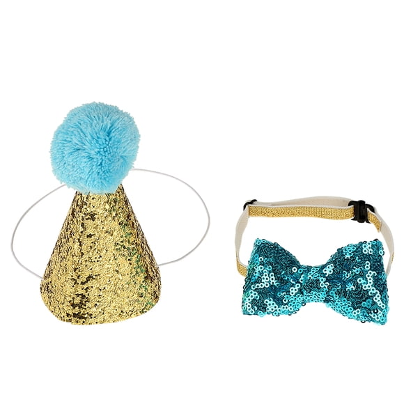 Sombrero de fiesta de cumpleaños para perro y gato, lindos gorros para mascotas con lazo para mascotas, eficiencia maximizada