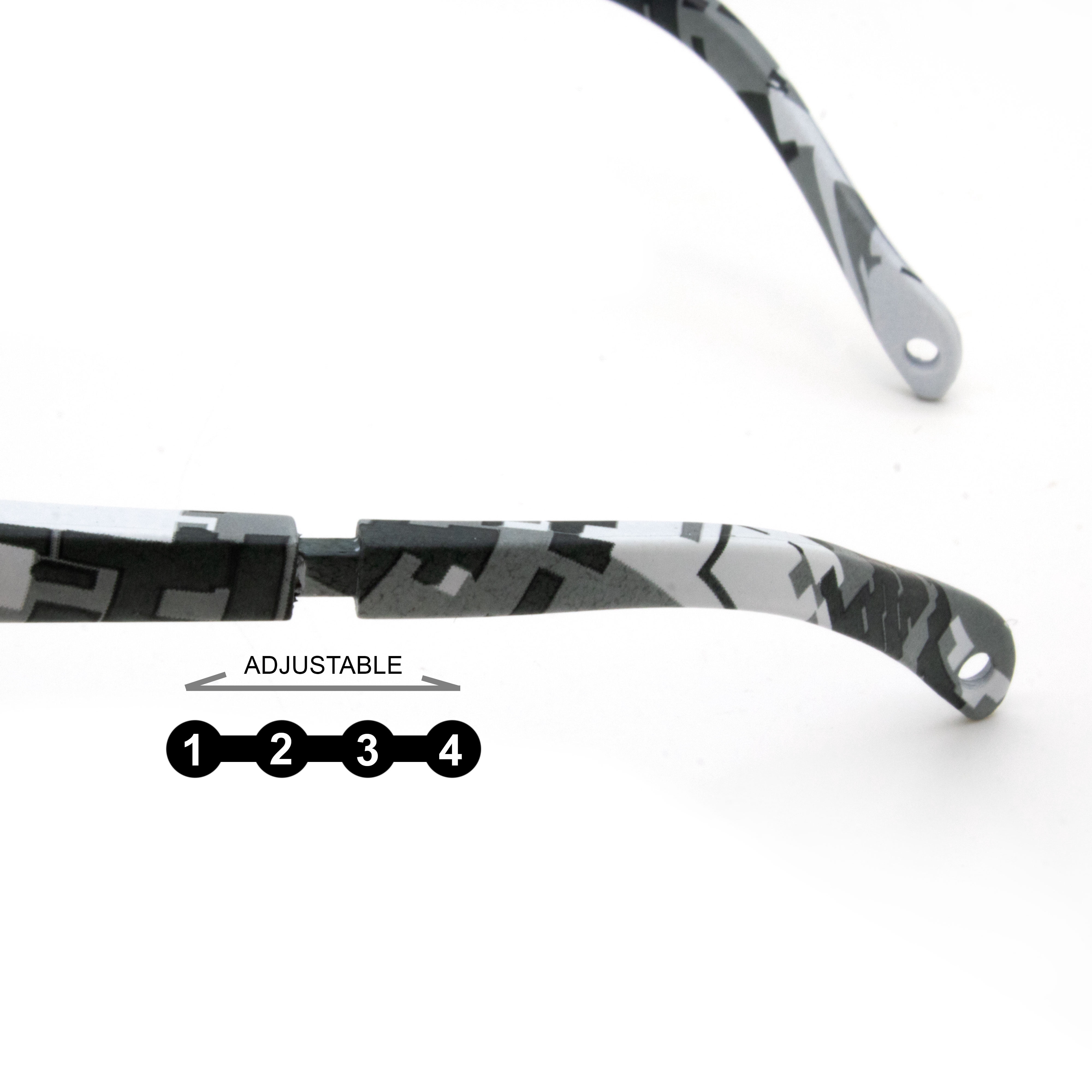 SafetyVU Safety Glasses, Clear Lens, Semi Grey Camo Frame, ANSI Z87.1