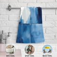 thumbnail image 5 of Yayeee Hand Towels for Bathroom Set of 2 Quick Dry Super Absorbent Soft Hand Shower Towels, 28" x 14", Blue Pattern, 5 of 8