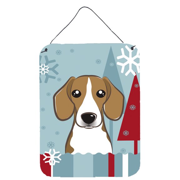 Caroline's Treasures BB1735DS1216 Winter Holiday Beagle Wall or Door Hanging Prints, 12x16, multicolor