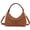 Brown, variant on Suede Shoulder Bag - Stylish Hobo Satchel, Slouchy Handbag, Crescent Crossbody Purse & Tote