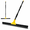 Yellow-24in, variant on 24in Orange Heavy Duty Floor Squeegee Broom with Built-In Brush and Long Handle