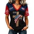 thumbnail image 5 of Womens Summer Tops Usa Graphic Tee Cotton T Shirts Women Fourth of July Shirts for Women Casual Tops Patriotic Womens Clothing Womens Patriotic Tops 4th of July Shirts Women, 5 of 5