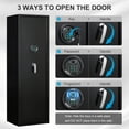 Marcree Fingerprint Gun Safe, 35 Rifle Safe with Mute Function, Dual