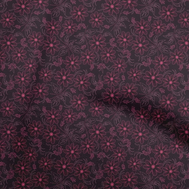 oneOone Rayon Pink Fabric Floral Sewing Craft Projects Fabric Prints By Yard 56 Inch Wide