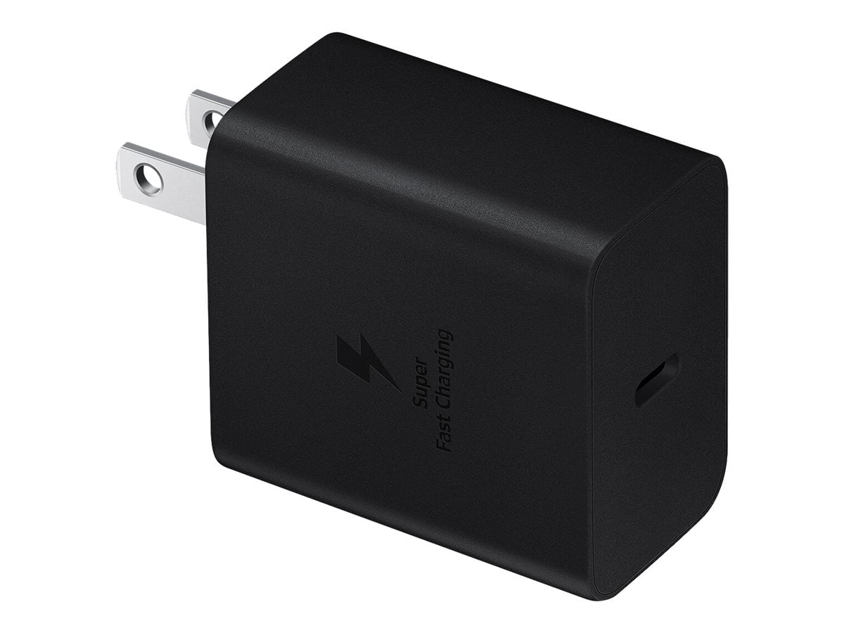 Samsung 45W Power Adapter (w/Cable C-to-C), Black - EP-T4510XBEWMT