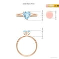 thumbnail image 4 of Angara Natural 0.9 Ct. Aquamarine Solitaire Ring in 14K Rose Gold for Women (Ring Size: 3.5), 4 of 8