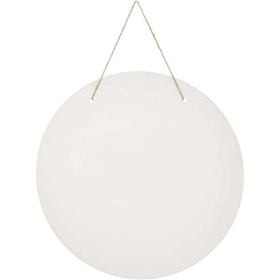 Round Sublimation Blanks Door Hanger Sign Blank with Rope 7.68 Inch MDF Board Unfinished Flat Circle Decor Hanging Craft Ornaments for Heat Press Machine DIY Printing Garden Door Wall Sign