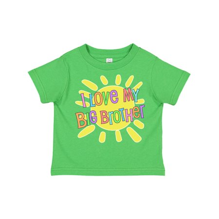 

Inktastic I Love my Big Brother- sun and rainbow letters Gift Toddler Boy or Toddler Girl T-Shirt