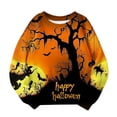 thumbnail image 4 of Mitankcoo Halloween Print Sweatshirt for Girls Long Sleeve Crew Neck Tops Daily Casual Fashion Wear, 4 of 5