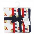 thumbnail image 2 of Hudson Baby Infant Boy Cotton Flannel Burp Cloths, Pizza Snacks, One Size, 2 of 6