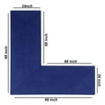 thumbnail image 4 of Better Trends 24"x 112" L-Shape Rug 100% Polypropylene Durable & Stain Resistant Reversible Indoor Area Utility Rug (Navy Solid) Alpine Solid Collection, 4 of 6