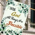 thumbnail image 5 of Religious Garden Flags Christian Jesus House Flag Spring Summer Flags for Outdoors 28x40 Double Sided Inspirational Flags with God All Things are Possible Flag for Outside, 5 of 7