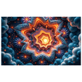 thumbnail image 1 of Neon Geometric Star Banner Backdrop Futuristic Cosmic Wall Art for Party Decorations Events Room Decor Photography Props and Background, 1 of 4