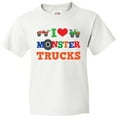 thumbnail image 3 of Inktastic I Love Monster Trucks Youth T-Shirt, 3 of 5