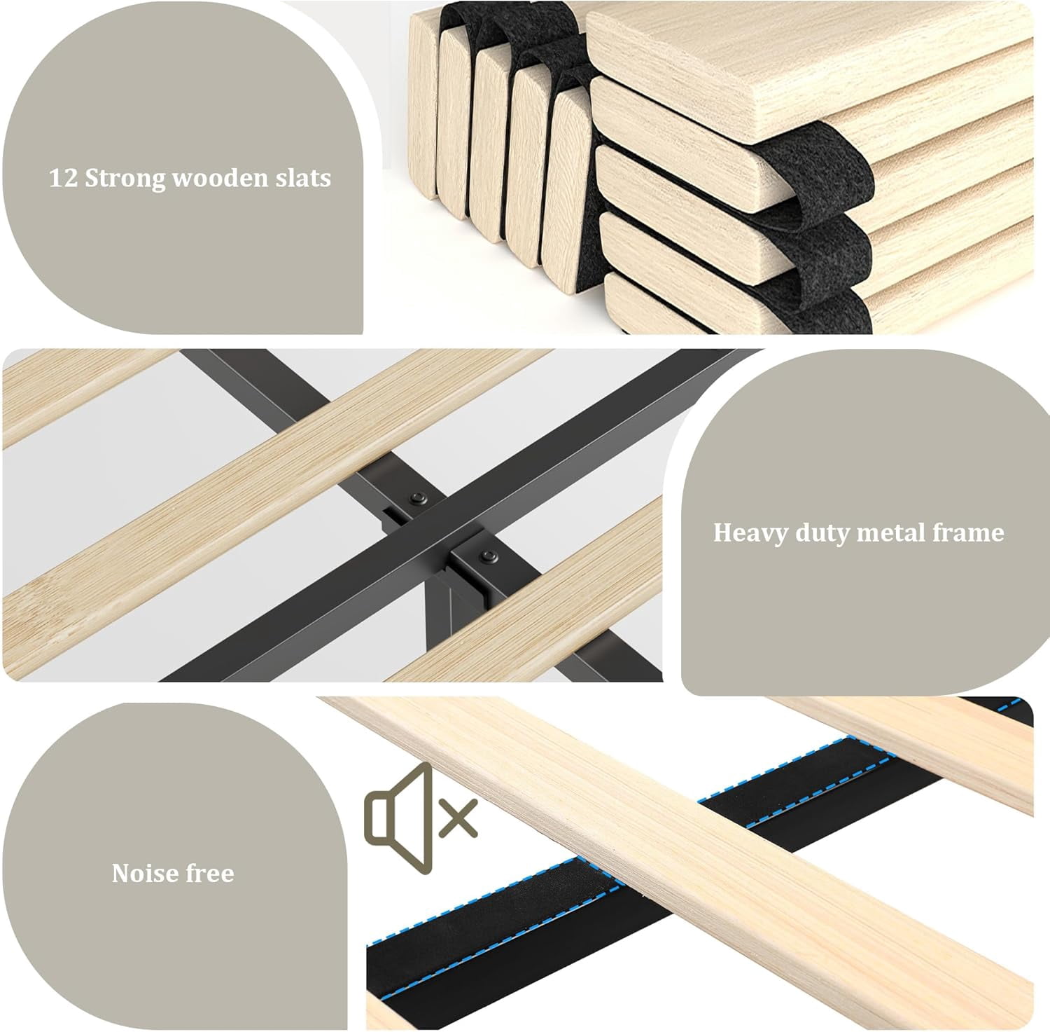 Queen Size Bed Frame with 4 Storage Drawers&LED Lights Platform Velvet Upholstered Bed Frame with Charging Station and Storage Headboard, No Box Spring Needed, Easy Assembly