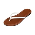 thumbnail image 2 of Summer Sandals, Wide Width Shoes for Women, Flip Flops, Women Flat Sandals, Beach Sandals, Flip Flops for Women | Vacation Beach Essentials | Casual Women Footwear Sandals With Wide Widths, White 7.5, 2 of 6