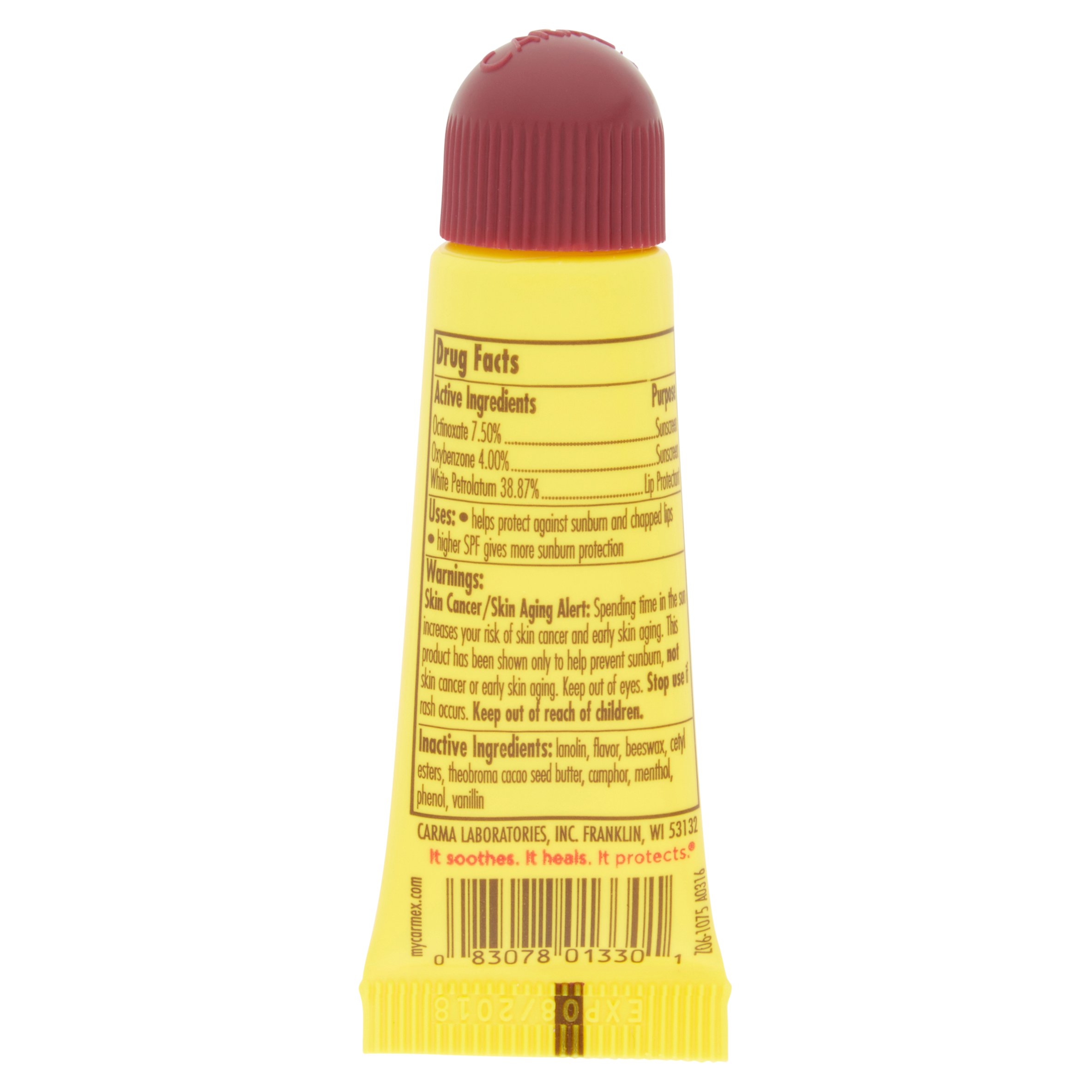 Carmex Cherry Flavor Tube .35 oz (Pack of 12) - image 4 of 6