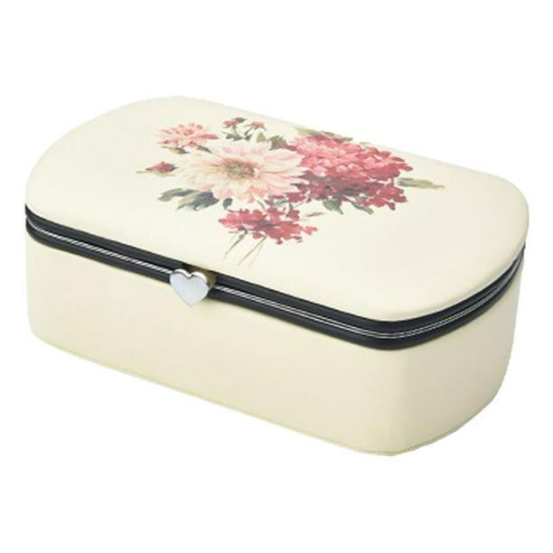 Caja de joyería de tamaño de viaje, caja de almacenamiento de exhibición para mujeres y niñas, caja organizadora de joyas de gran capacidad para anill