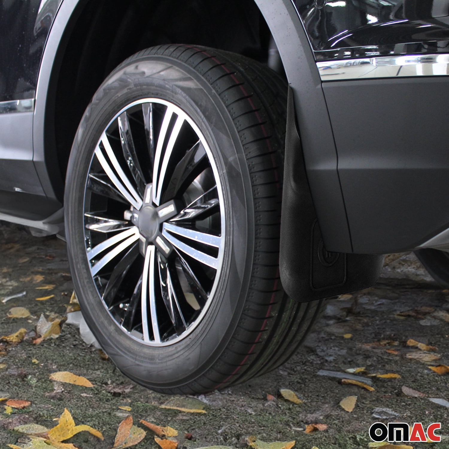 OMAC Mud Guards Splash Mud Flaps for Mercedes GL Class X164 2007-2012 ABS Black 2Pcs