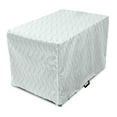 thumbnail image 1 of Abstract Dog Crate Cover, Geometric Vertical Lines Points Ornaments Pattern on Plain Backdrop, Easy to Use Pet Kennel Cover Small Dogs Puppies Kittens, 7 Sizes, Pale Seafoam and White, by Ambesonne, 1 of 6