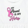 thumbnail image 4 of Inktastic My Aunt is My Hero Breast Cancer Awareness Girls Baby Dress, 4 of 5