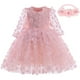 thumbnail image 1 of Odeerbi Niñas Vestido Princesa Bordado Floral Tul Vestido Niña Flor Noche Vestidos Formales Bebé Vestido de Fiesta Manga Larga Con Cinta En La Cabeza, 1 of 5