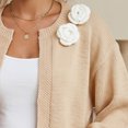 thumbnail image 7 of Cardigan Sweaters for Women Long Sleeve Knitted Sweater Open Front Solid Color Outerwear Coat Tops for Casual Wear, 7 of 7