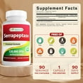 thumbnail image 3 of (2 pack) Best Naturals Serrapeptase 120000 SPUs 90 Vegetarain Capsules - Supports Sinus Health, 3 of 9