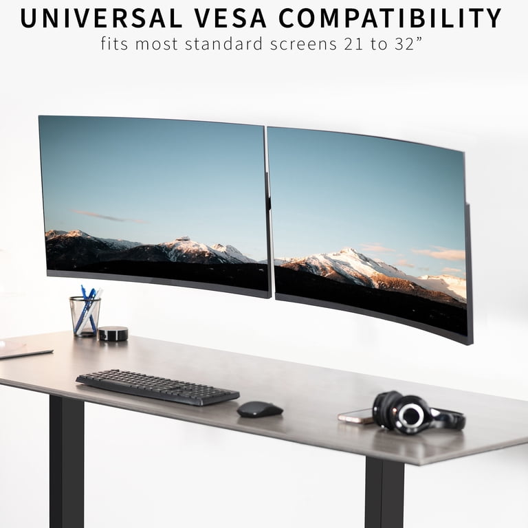 Monitor Stand VIVO Dual Monitor Desk Mount - Telescoping Arms For 21-32 ...