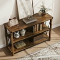 thumbnail image 3 of 2024 New Farmhouse Entryway Table,47 Inch Narrow Long Console Table with Storage, 3 Tier Wood Console Table for Living Room, Behind Couch Table, Hallway Table for Foyer, Entryway Furniture, 3 of 10