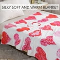 thumbnail image 4 of leyai Hearts Throw Blanket Flannel Couch Blankets Girls Throws for Women Men Red White Valentines Day Gifts Girlfriend Boyfriend Wife Birthday Blankets, 4 of 6