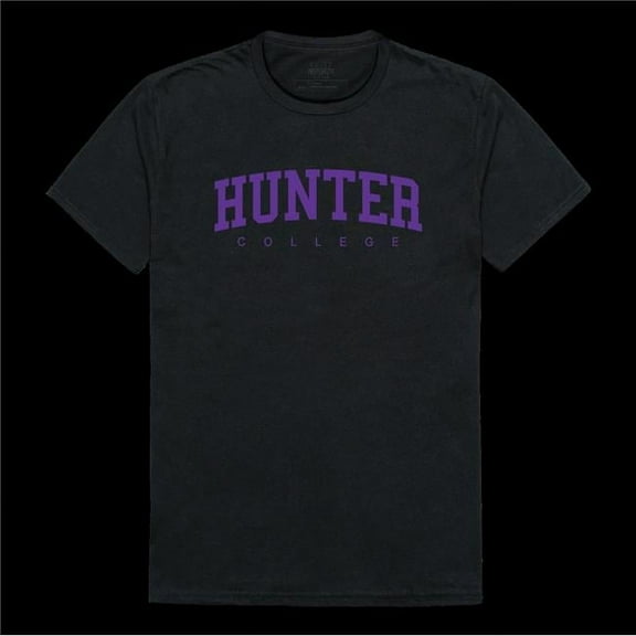 W Republic 537-654-BLK-05 Hunter College Hawks T-Shirt, Black - 2XL