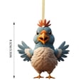 thumbnail image 2 of Christmas Rooster Ornaments Hanging Chicken Decorations Cute Christmas Tree Ornaments for Home Office Party, 2 of 7