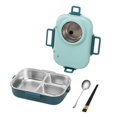 thumbnail image 4 of Tuvgenk Stainless Steel 4-Compartment Lunch Box with Soup Bowl,Thermal Meal Prep Containers,Leakproof Bento Box with Utensils,Blue, 4 of 5