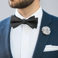 thumbnail image 4 of TSV Mens Black Bow Tie, Matte Satin Silk Adjustable Solid Pre-tied Bow Ties for Men with Gift Box, 4 of 7