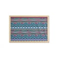 thumbnail image 1 of Tribal Wall Art with Frame, Vector Vintage Style with Boho Stripes and Shape Image Print, Printed Fabric Poster for Bathroom Living Room, 35" x 23", Dark Blue Hot Pink, by Ambesonne, 1 of 2