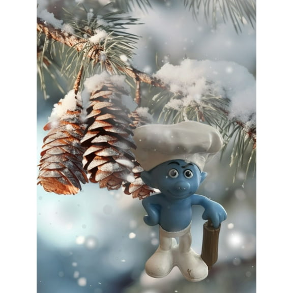 The Smurfs PVC Figure Ornament Figurine Holiday Charm Smurf 2” Gift