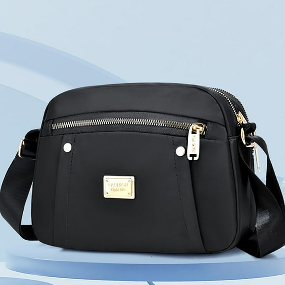 Openpig Crossbody Bag for Women, Waterproof Nylon Shoulder Bag with Pockets Adjustable Strap Small Purse Handbag for Ladies