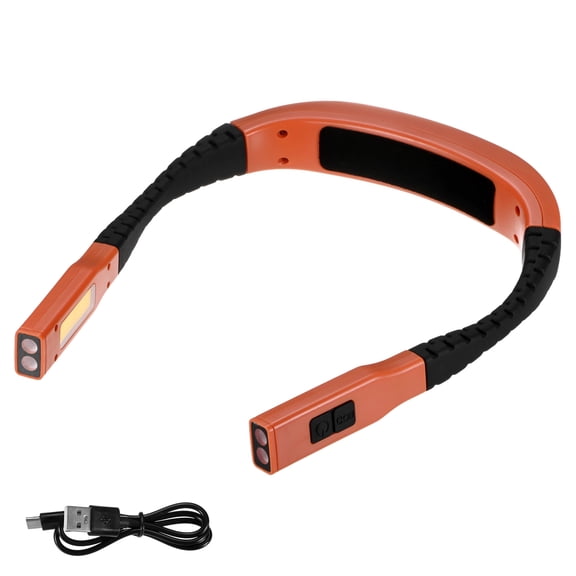 Uxcell Grill Light for Outdoor Barbecue Grilling Accessories, ABS Material LED Neck Reading Light for Camping/Knitting/BBQ [Orange]