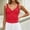 Red, variant on NTACZA Camisole Going Out Tops for Women Ruffle Trim Deep V-Neck Casual Solid Sleeveless Slim Party Spaghetti Straps Size L