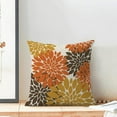 thumbnail image 3 of Fall Burnt Orange Outdoor Pillow Covers 18x18 Inch Set of 2 Mustard Yellow Brown Dahlia Floral Decor Throw Pillows Modern Geometry Flower Decorative Cushion Cases for Sofa Couch Bed Decorations, 3 of 6
