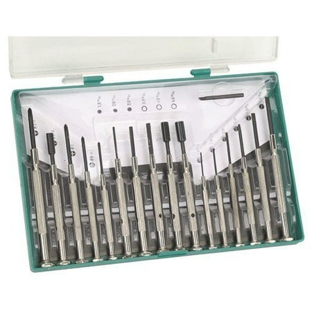 Screwdriver Set 16 Piece Precision, Swivel caps for control, hex shape prevents rolling By Harbor